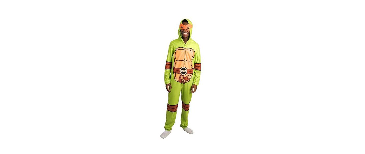 Детские игрушки Teenage Mutant Ninja Turtles Hooded Cosplay Footed Coveralls, 1-Piece, цвет: Зелёный — фото 3