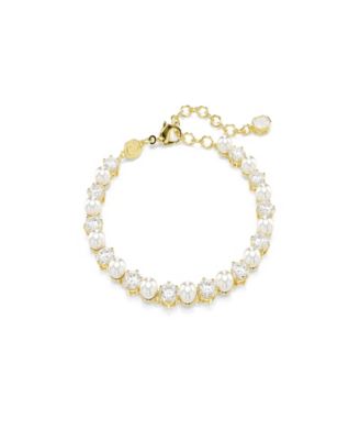 Gold-Tone Plated Tennis Bracelet