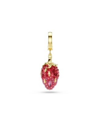 Gold-Tone Plated Brass Strawberry Charm