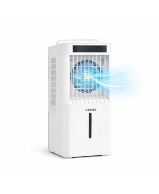 White Portable Air Conditioner Fan, Evaporative Air Cooler, 3 Fan Speeds, 1600ml Tank, 2/4/8 Hour Timer, Remote Control
