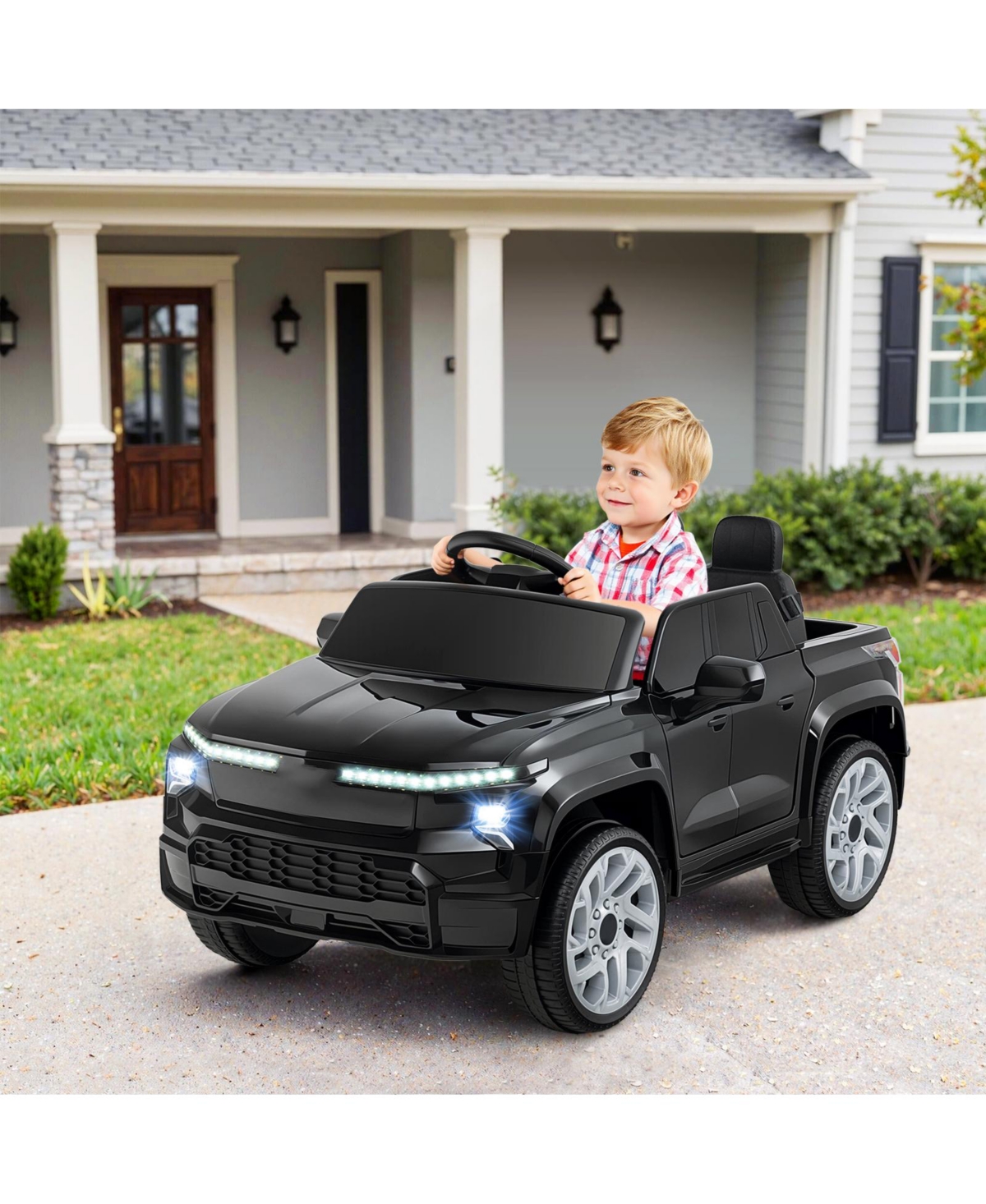 Slickblue Kids 12V Ride On Truck with Remote Control Electric Car
