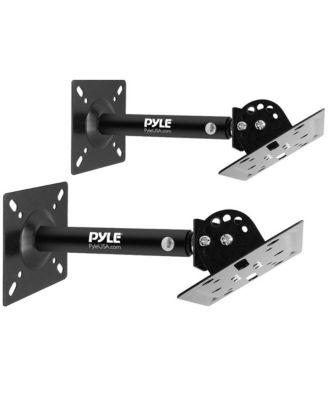 Dual Wall/Ceiling Speaker Mounts with Adjustable Swivel Tilt, Pair
