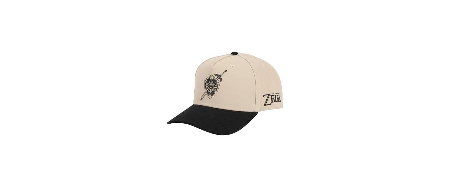 Men's Legend Of Zelda Hylian Shield Embroidery Poly Wool B104 Baseball Cap Snapback