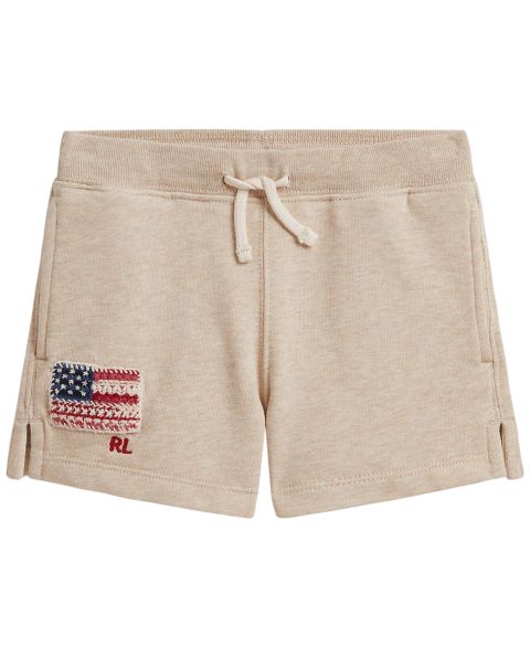 Шорты Polo Ralph Lauren Flag Terry Pull-On Shorts для девочек, цвет: Дюнный меланжевый