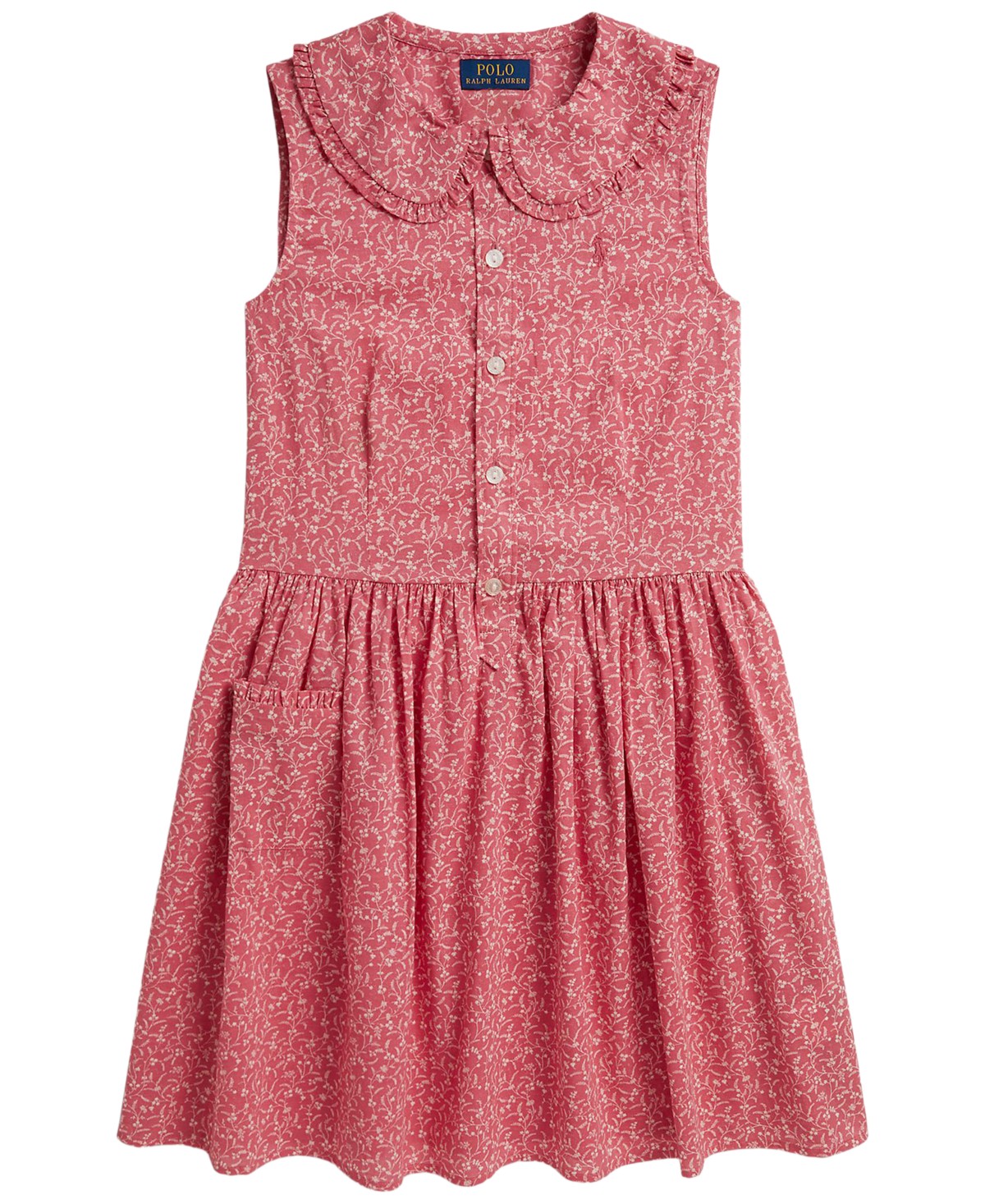 Детские Polo Ralph Lauren Girls' 7-16 Sleeveless Shirt Dress — фото 1