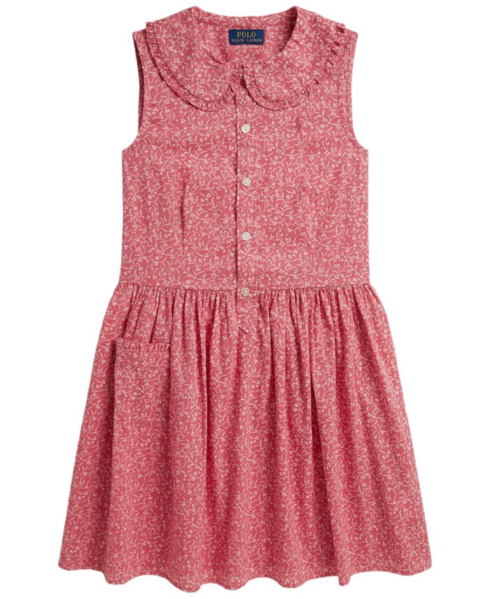 Polo Ralph Lauren Girls' 7-16 Sleeveless Shirt Dress