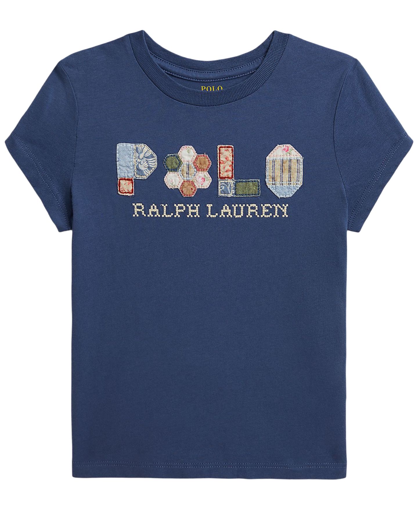 Футболка Polo Ralph Lauren Short-Sleeve Jersey T-Shirt для девочек, цвет: Королевский синий — фото 1