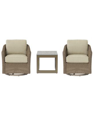 31" Sonetta 2-Piece Outdoor Swivel Chairs + 1 End Table