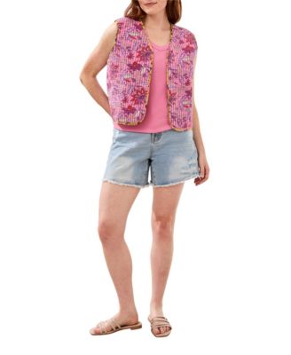 Women's Reversible Sleeveless Vest with Pockets