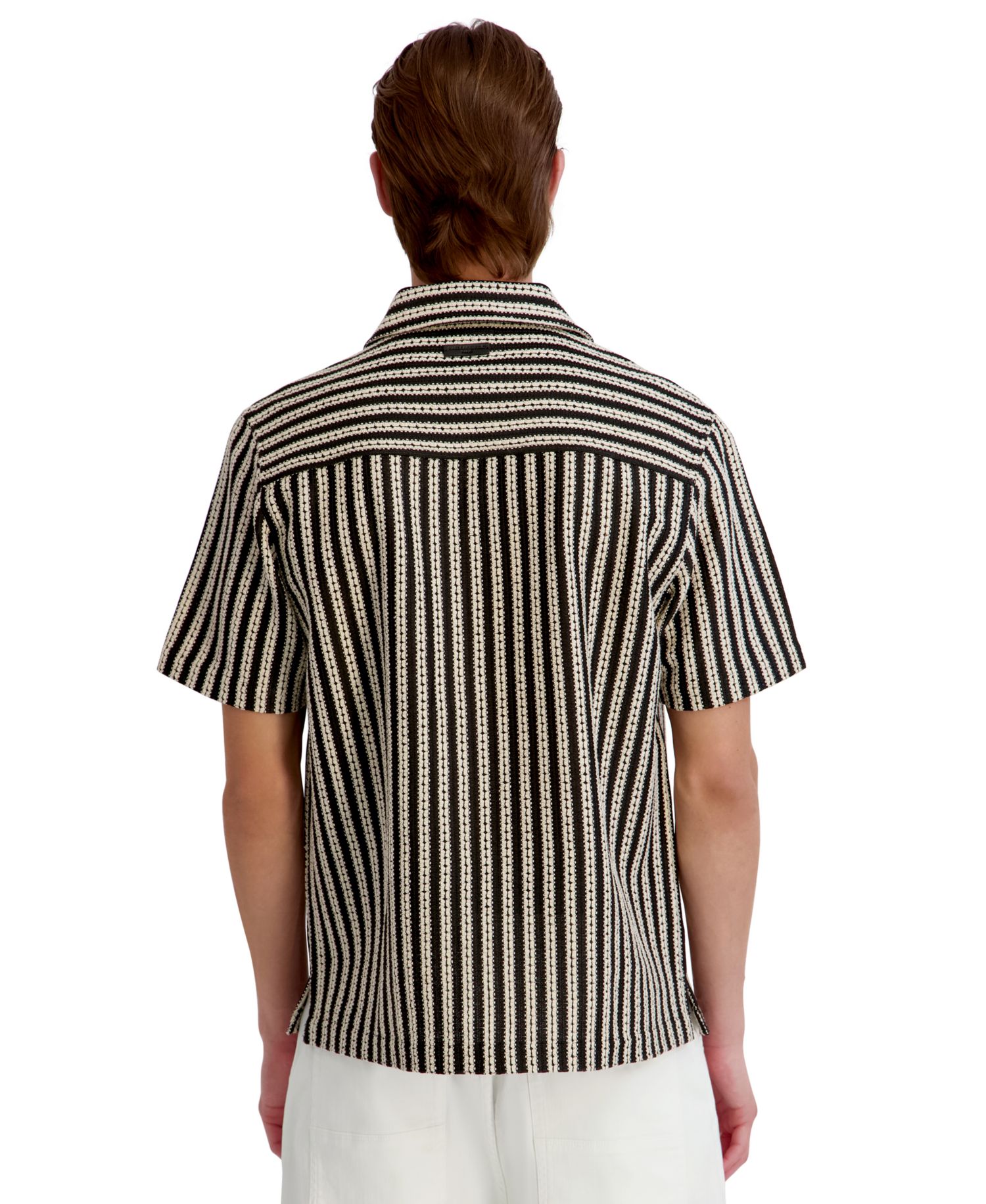 Men's Vertical Stripe Short-Sleeve Shirt