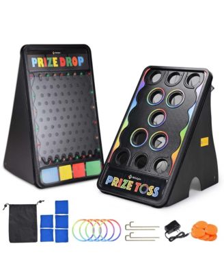 Bean Bag Toss Game and Large Prize Drop with LED Light for Carnival School