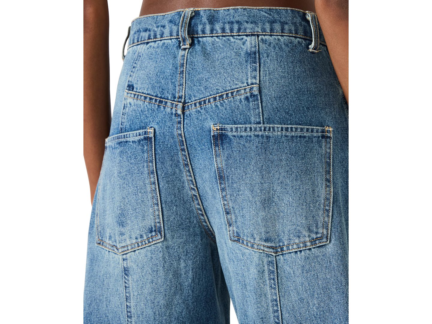 Женские джинсы Steve Madden Austin Loose-Barrel Ankle, цвет: Синий меланжевый — фото 4