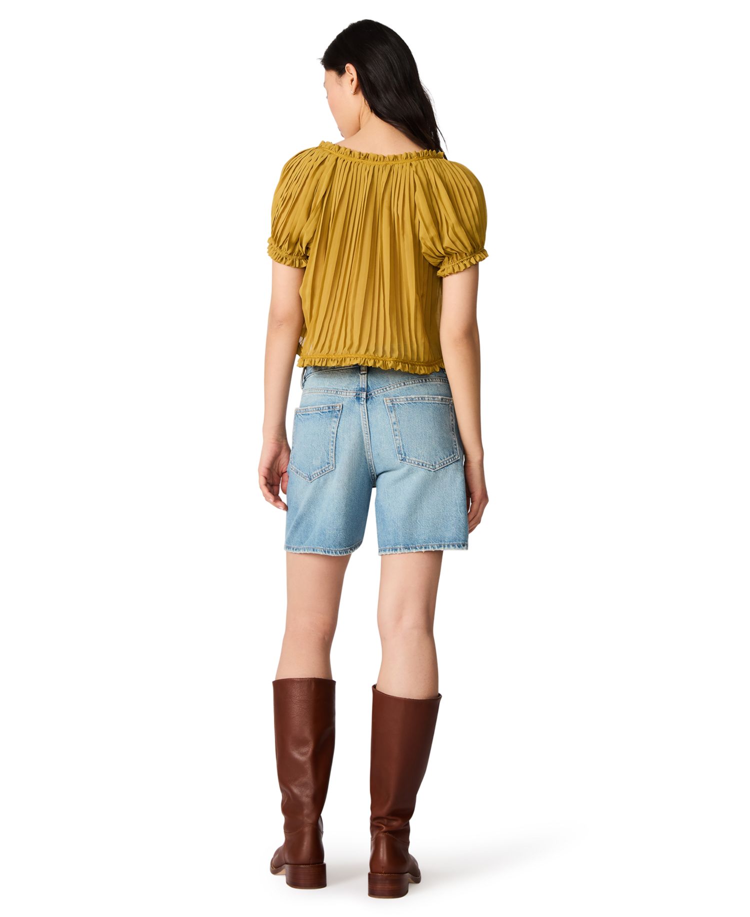 Women's Theodora Puff Short-Sleeve Crop Top
