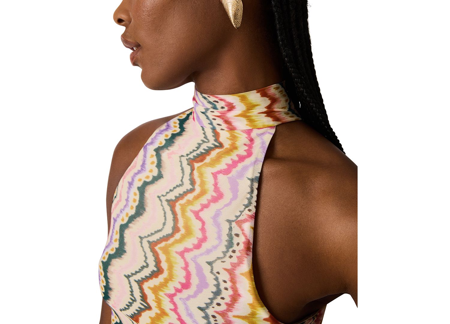 Women's Layra Halter-Neck Bodycon Mesh Dress
