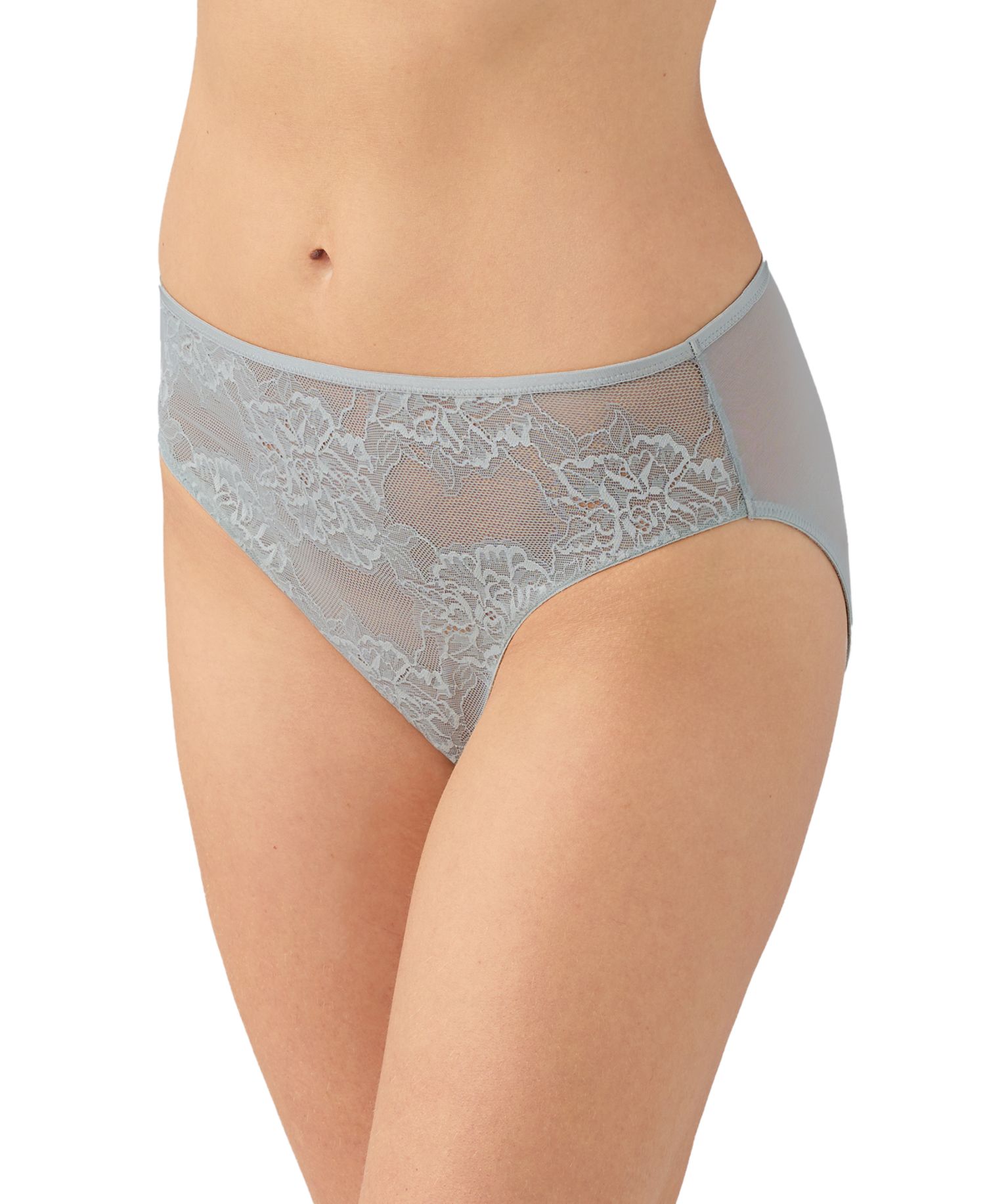 Women's Full Bloom Sheer Mesh Hi-Cut Brief