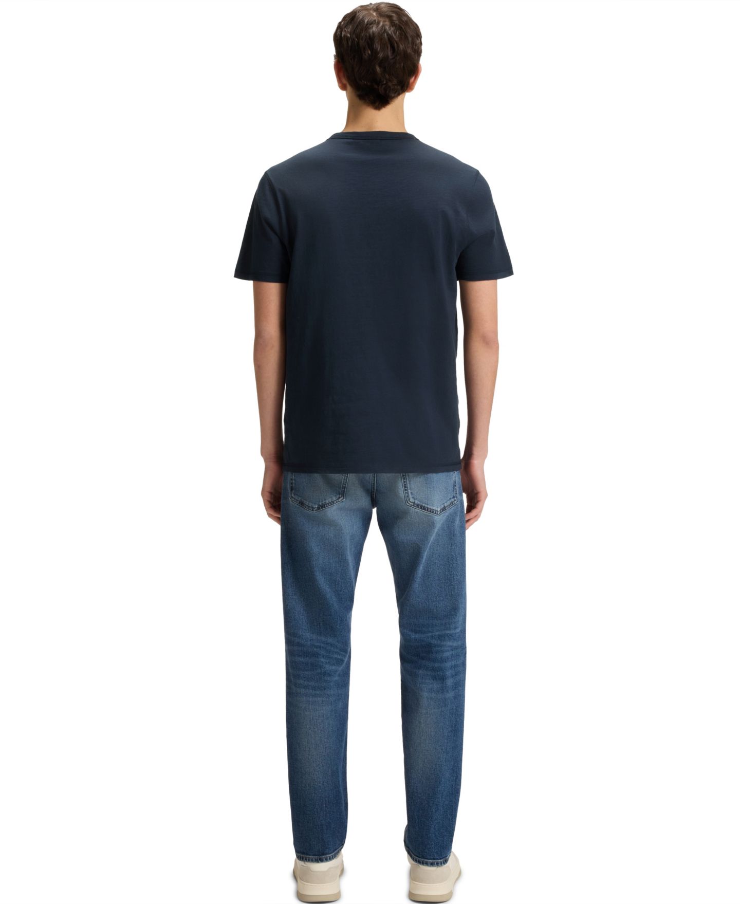 Мужская футболка Hugo Boss Cotton-Jersey Regular-Fit, цвет: Тёмный синий — фото 2