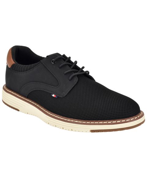 Обувь Tommy Hilfiger Men's Helky Dress Casual Lace-Up Oxford Shoes, цвет: Чёрный