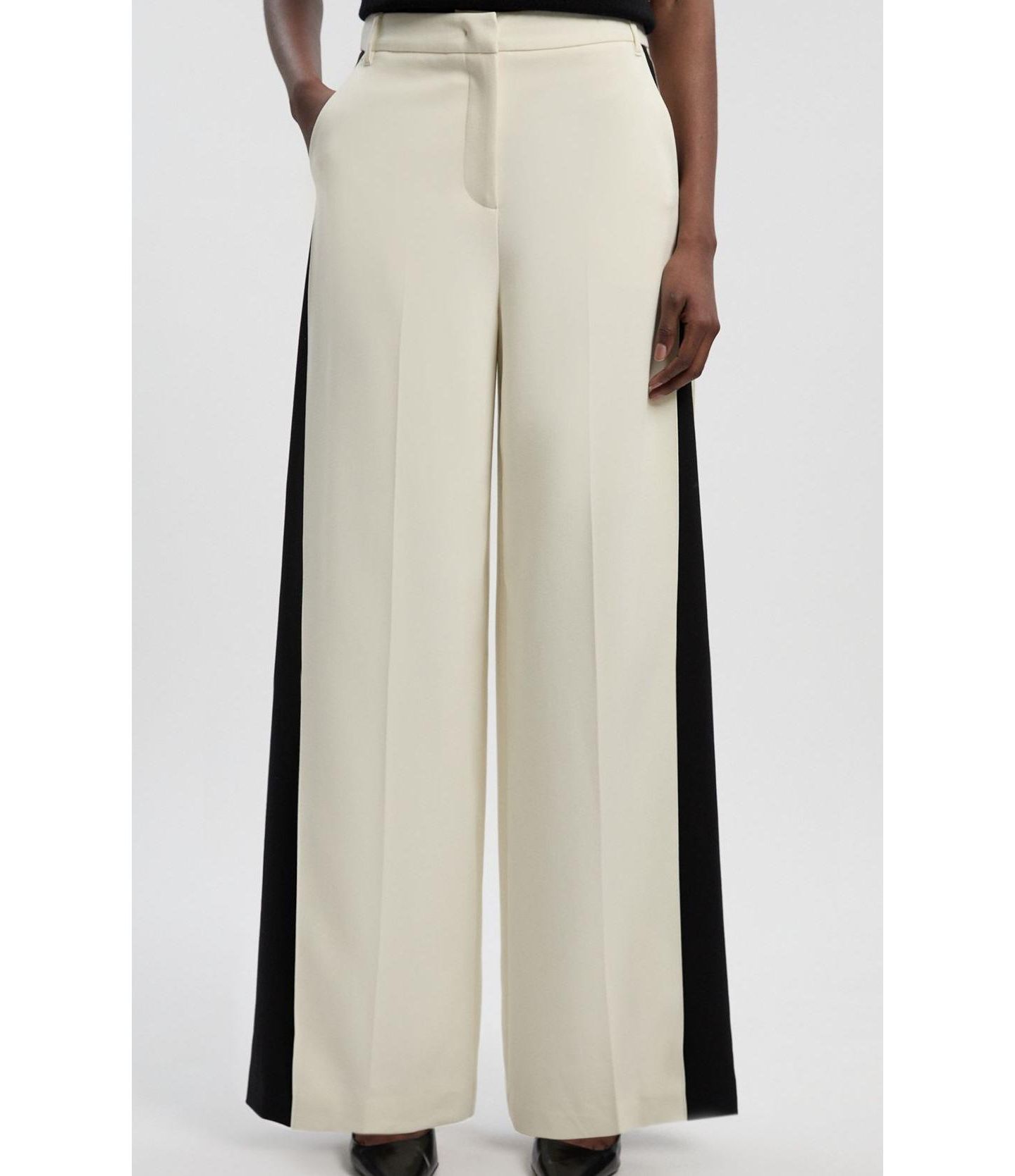 Женские брюки Karen Millen Contrast Colour Wide Leg Trouser, цвет: Mono — фото 5