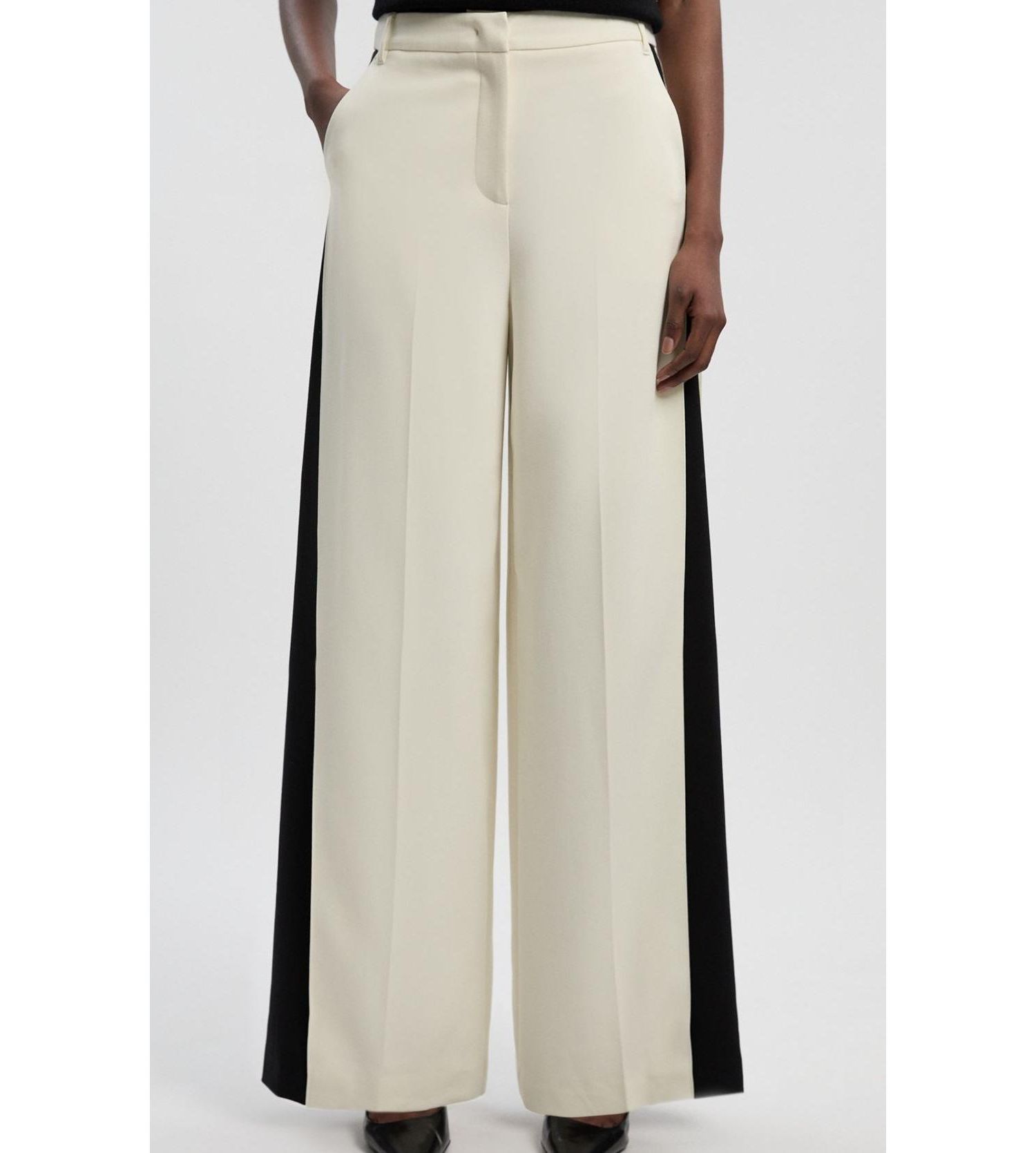 Women's Contrast Colour Wide Leg Trouser