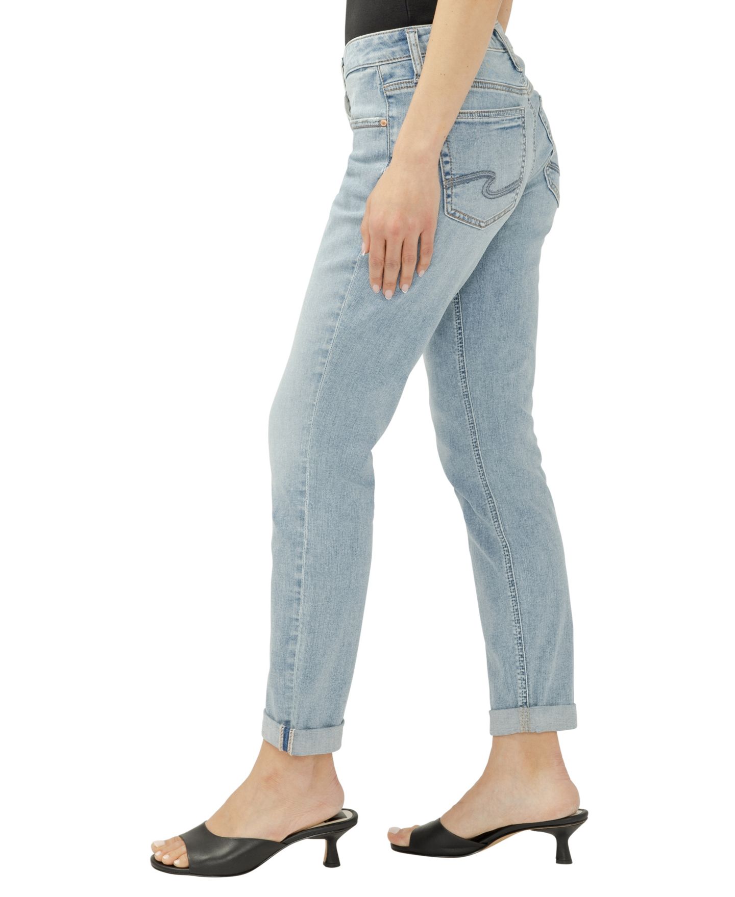 Женские джинсы Silver Jeans Co. Boyfriend Slim, цвет: Золотой — фото 2