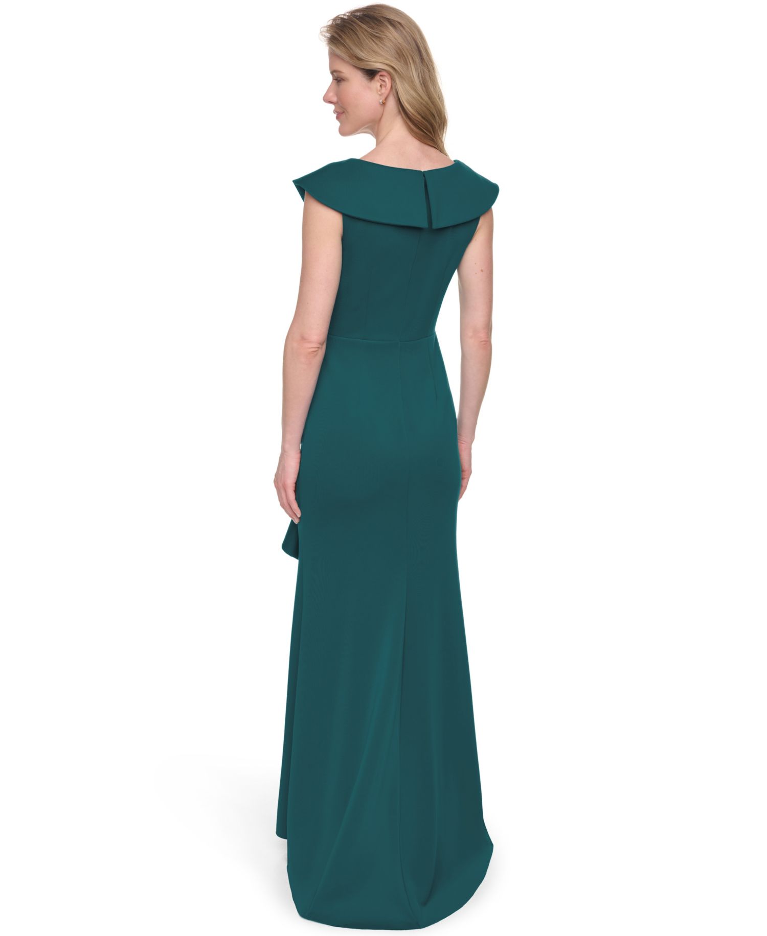 Women's Scuba V-Neck Gown