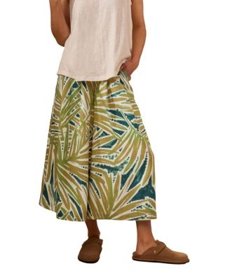 Women's Printed Midi Wide Leg Culottes