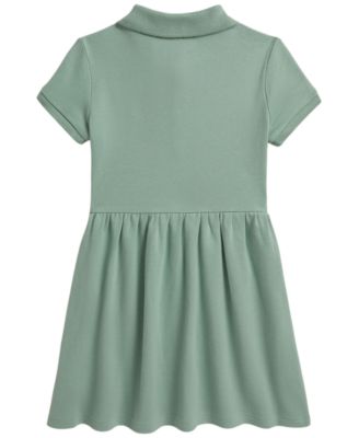 cotton mesh polo dress Polo Ralph Lauren Little Girls Short Sleeve Pleated Cotton Mesh Polo Dress