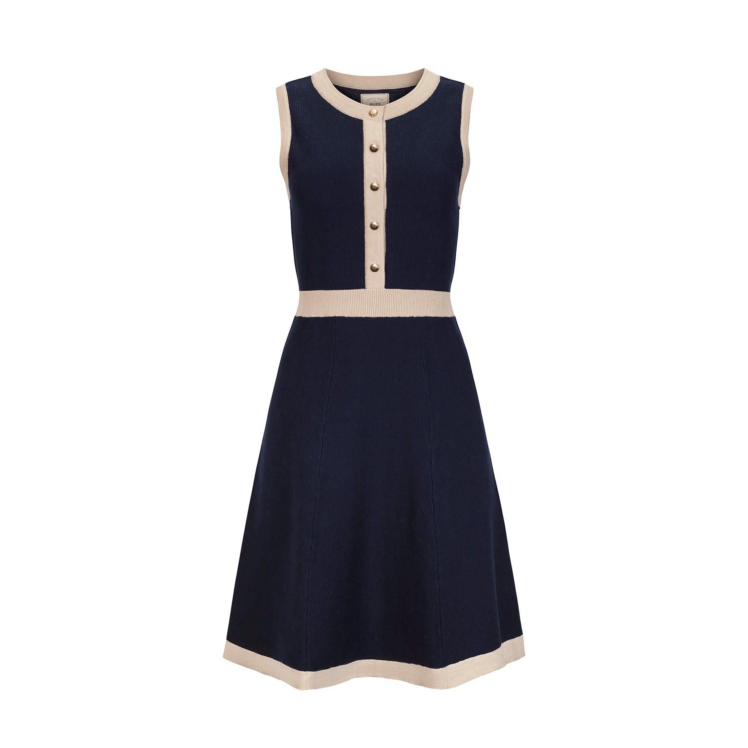 Women's Organic Sleeveless Button Front Sweater Dress