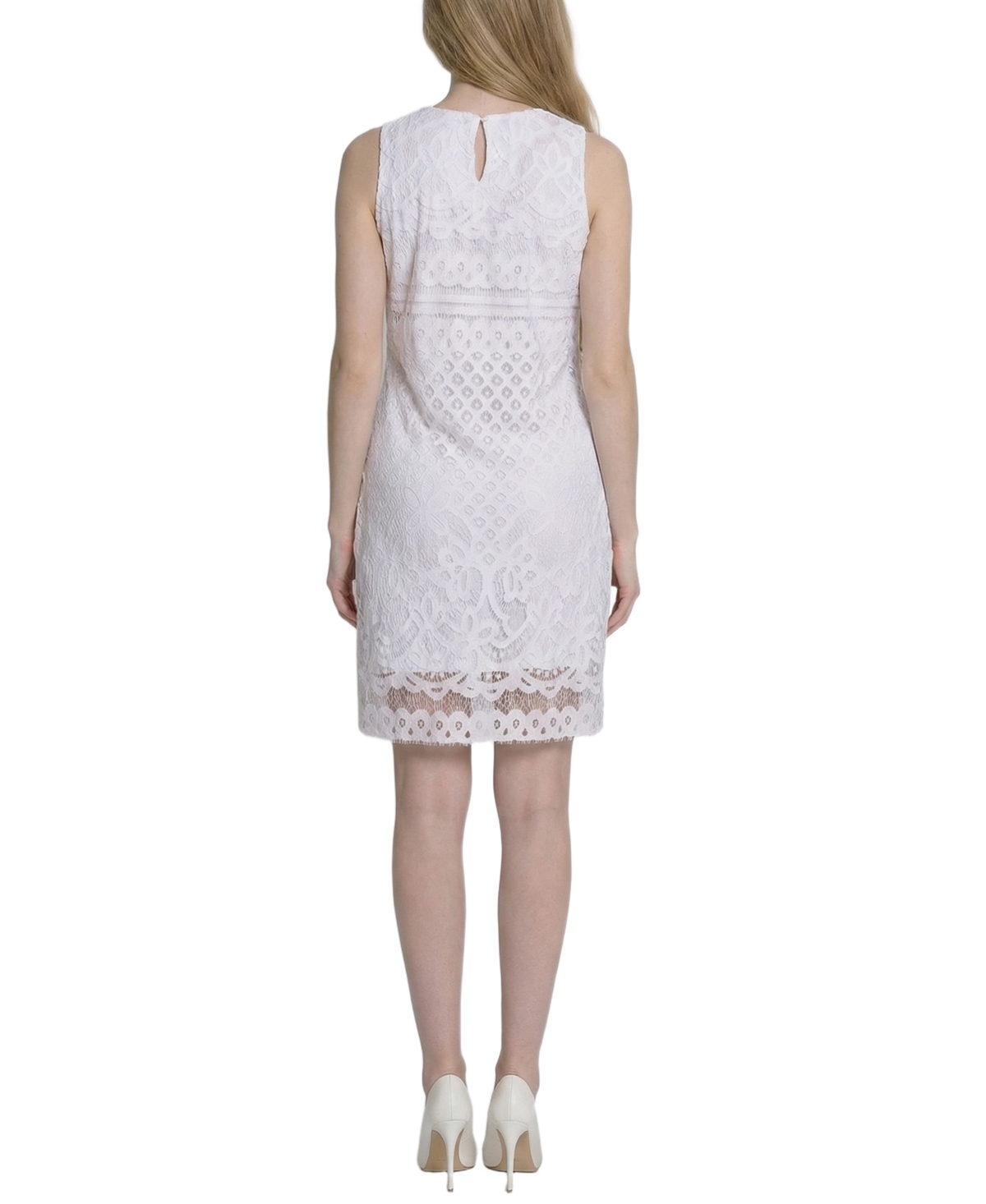 Ny Collection Women's Sleeveless Lace Dress