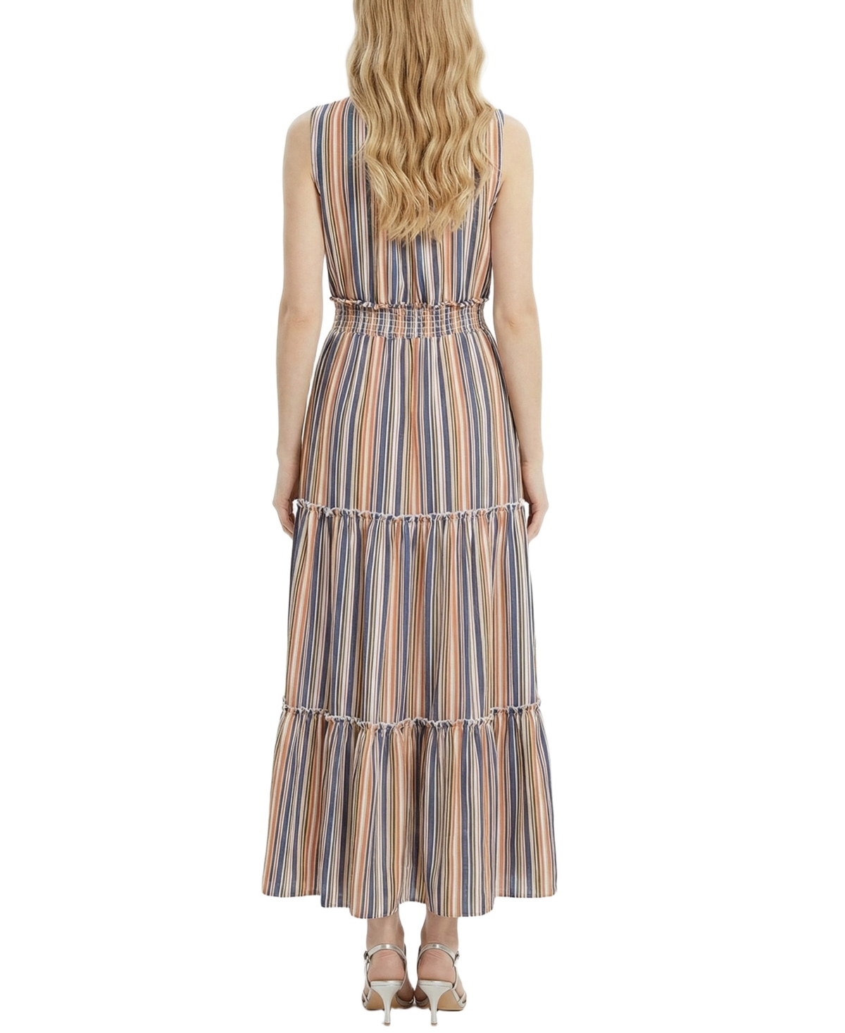 Ny Collection Women's Sleeveless Crinkled Maxi Dress