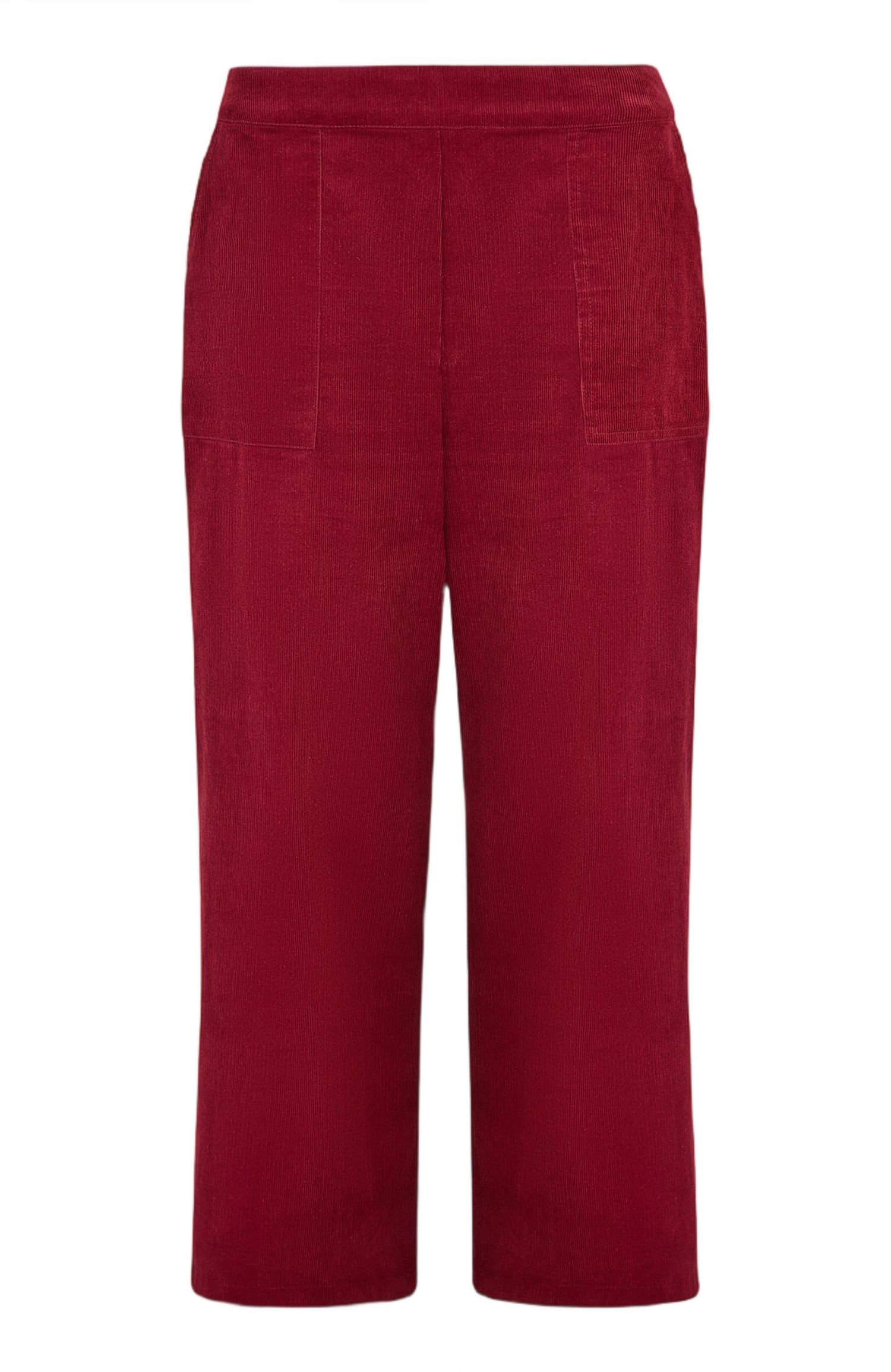Women's Cord Cropped Wide Leg Pants