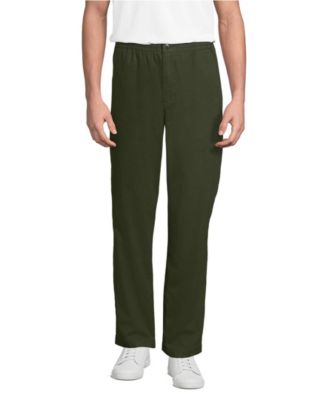 Men's Linen Cotton Elastic Waist Pant