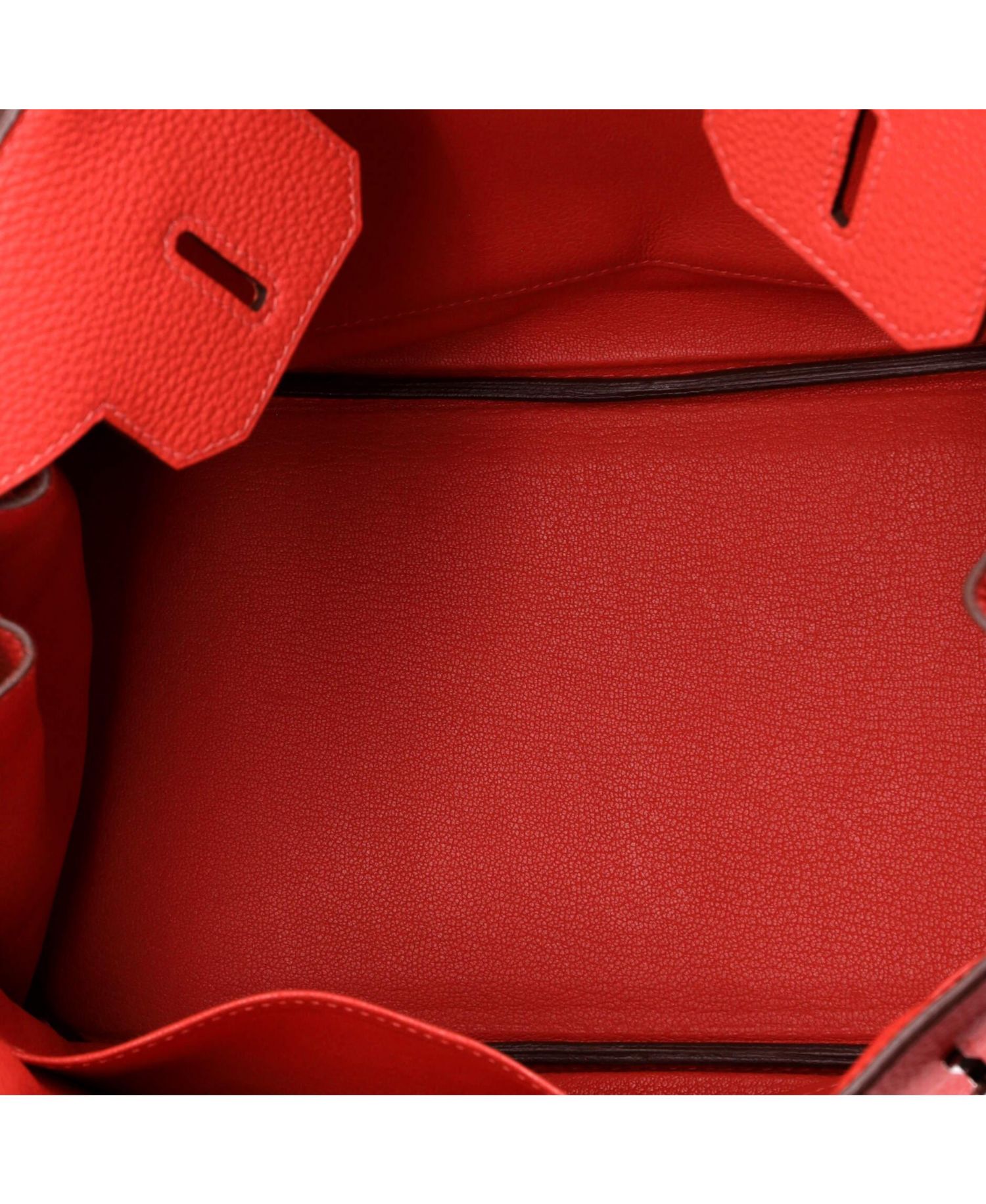 Birkin 30 Handbag Red Togo with Palladium Hardware