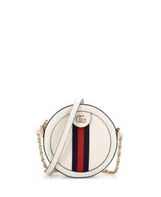 Mini Ophidia Round Shoulder Bag Leather