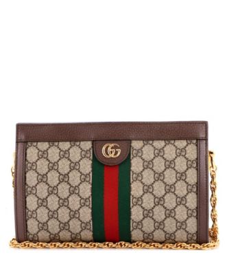 Small Ophidia Chain Shoulder Bag GG Coated Canvas
