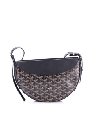 Hirondelle Shoulder Bag Coated Canvas and Leather