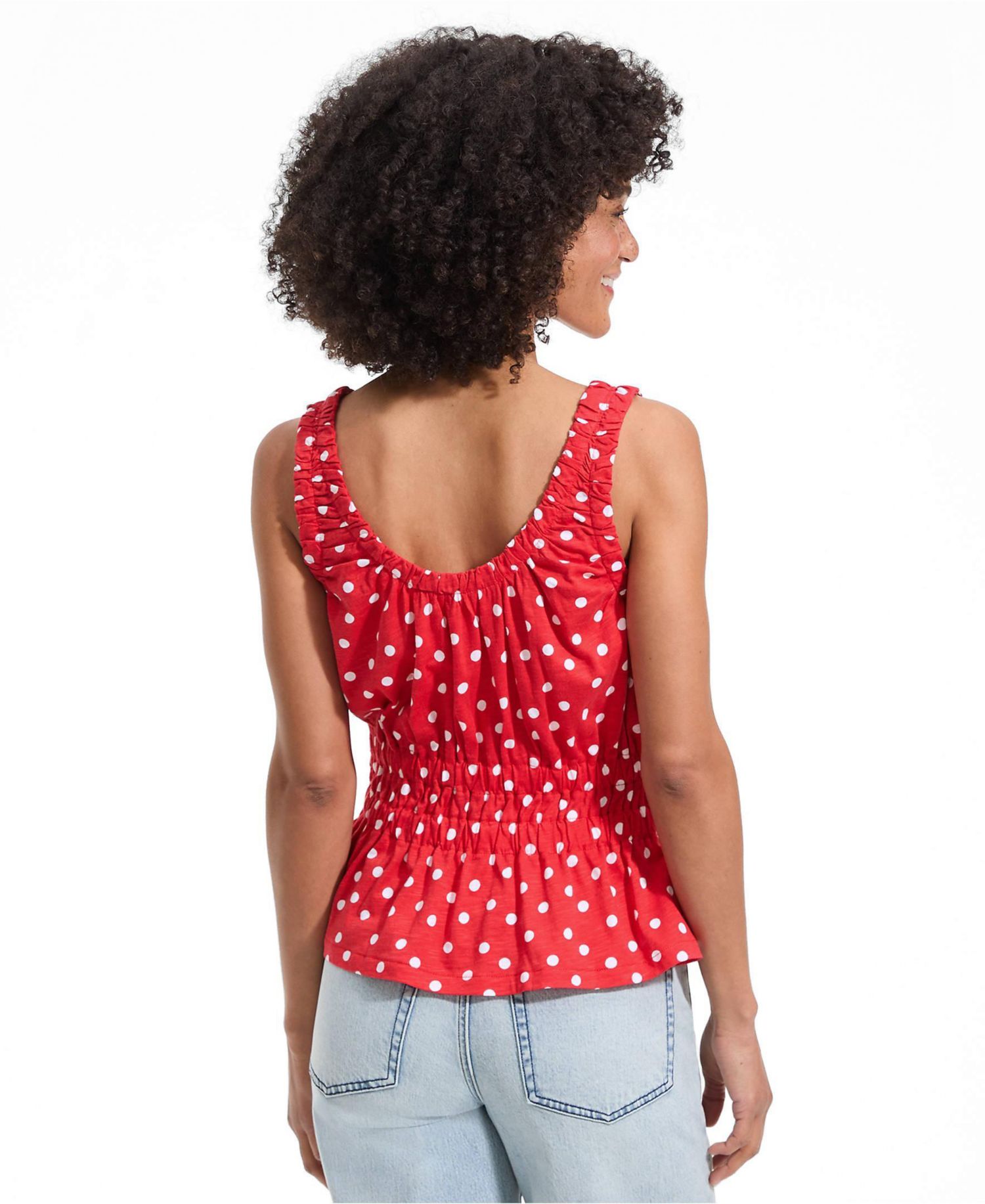 Women's Slub Rouched Tank Top
