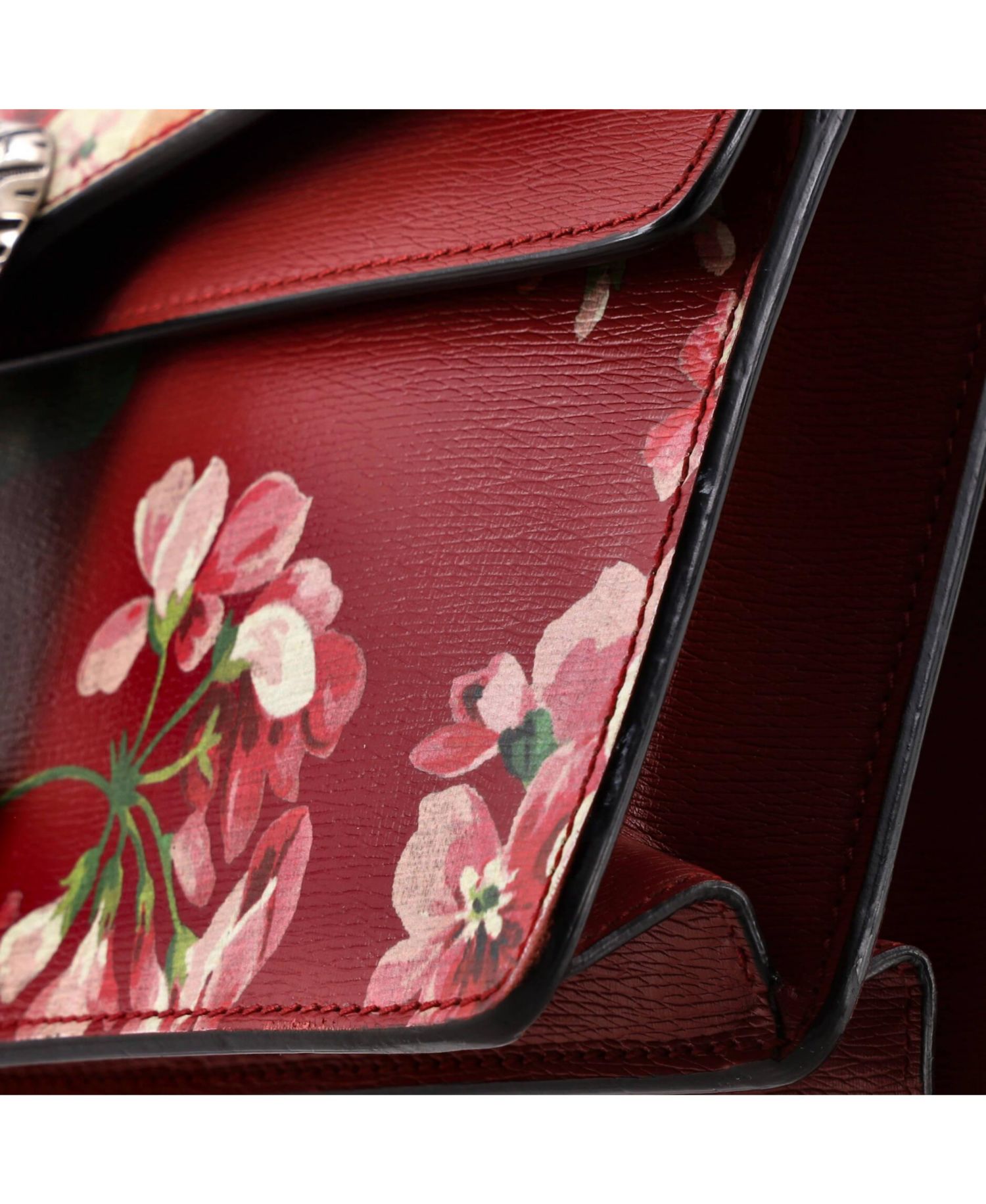 Small Dionysus Bag Blooms Print Leather