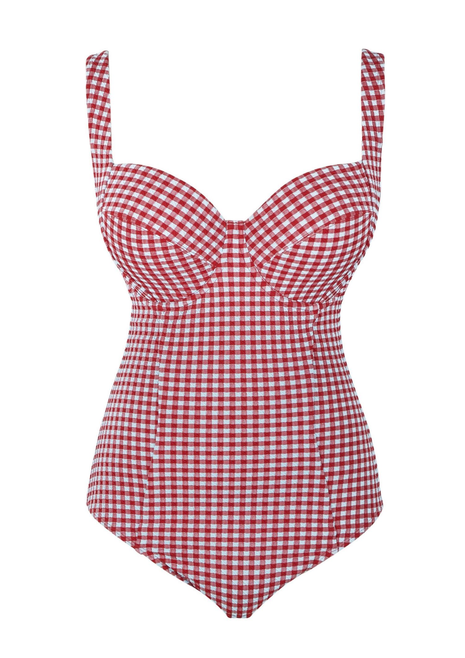 Women's Gingham Paloma Underwire Side Support One Piece Swimsuit