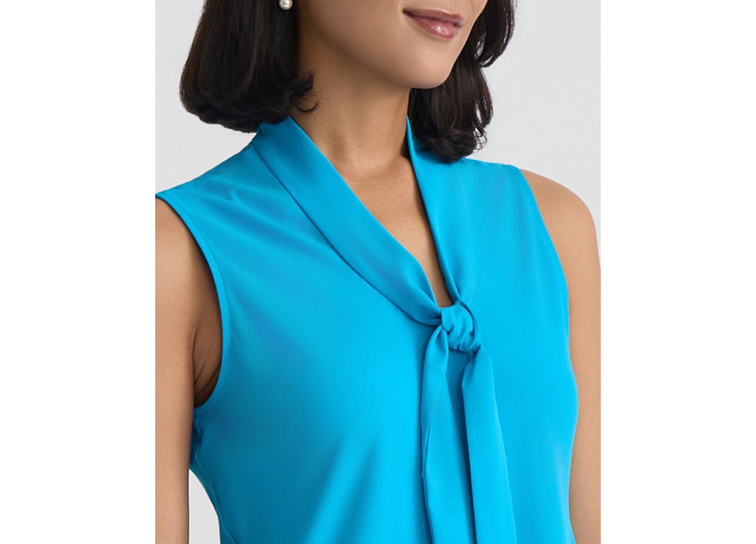 Women's Sleeveless Tie-Neck Top