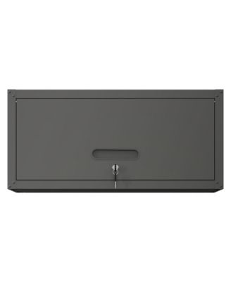 30" Heavy-Duty Wall Mounted Metal Cabinet - Lockable Garage Storage