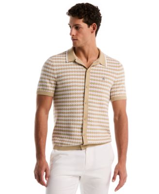 Men's Crochet Like Cotton Sweater