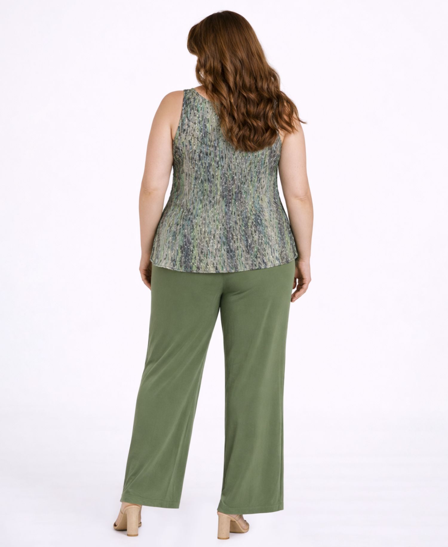 Plus Size Tank Top, Jacket, and Pants, 3-Piece Set