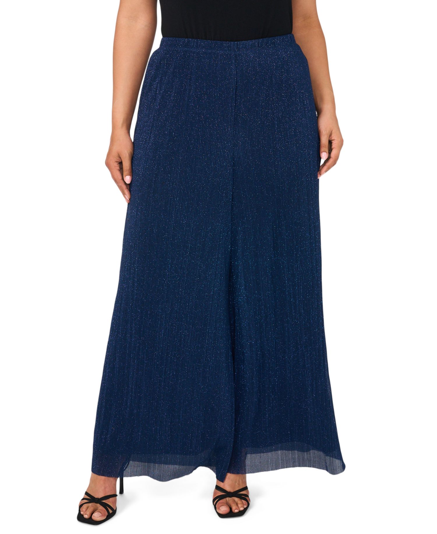 Plus-Size Pull-On Mid-Rise Pants