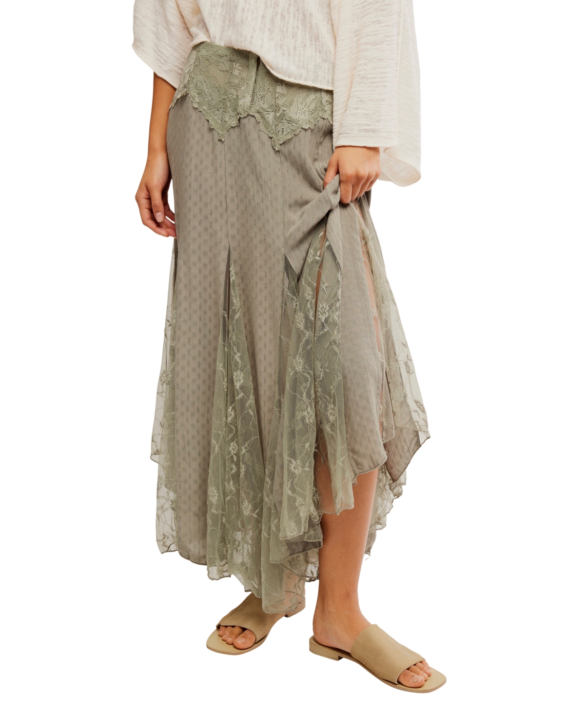 Free People Women's Nylon Nice To Meet You Maxi Skirt