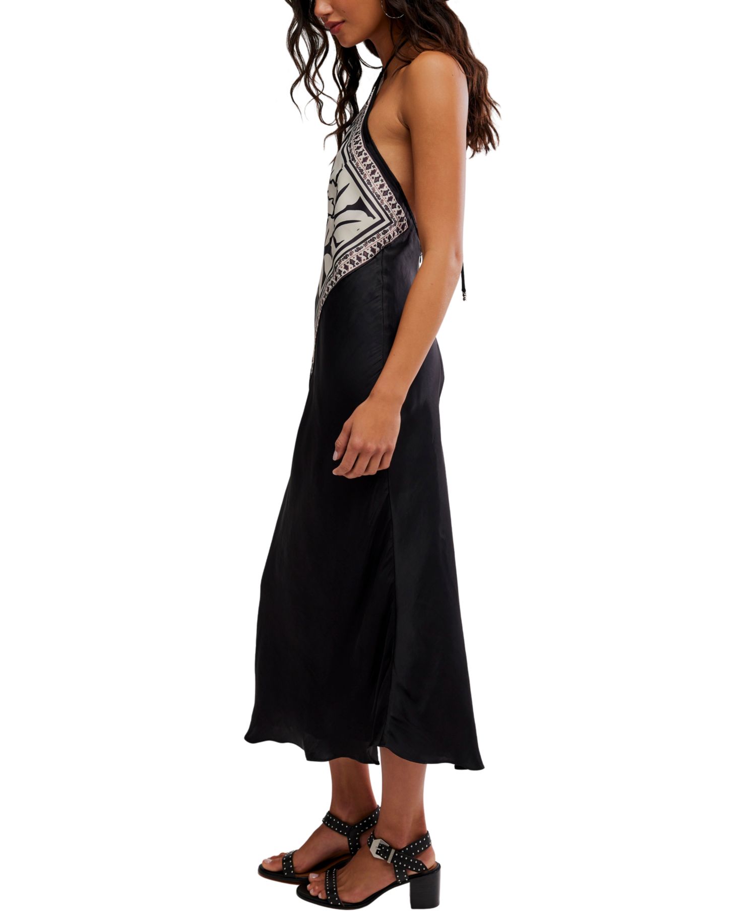 Women's Polyester Citrine Midi Dress