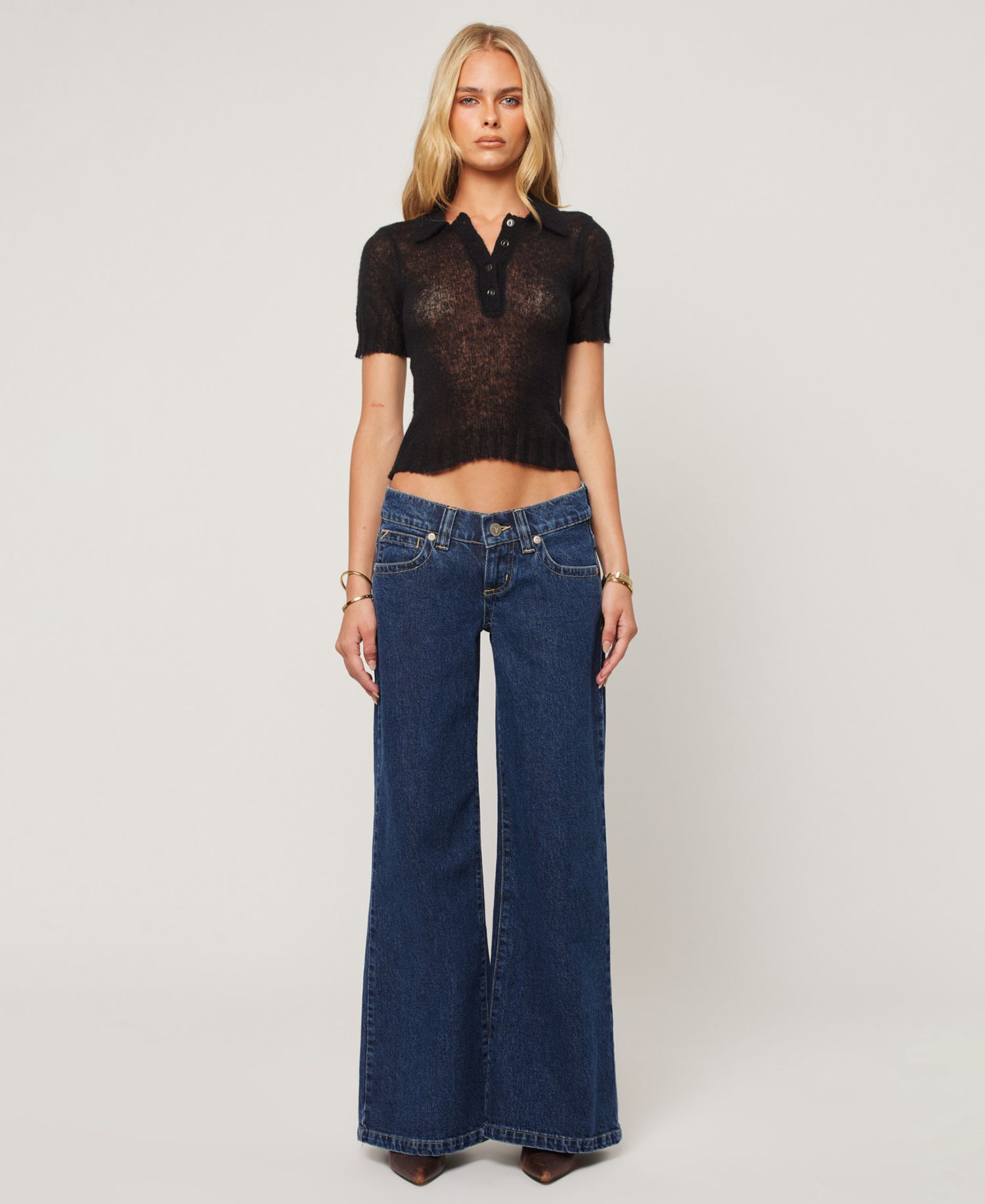 Women's 00 Tara Low-Rise Wide-Leg Jeans