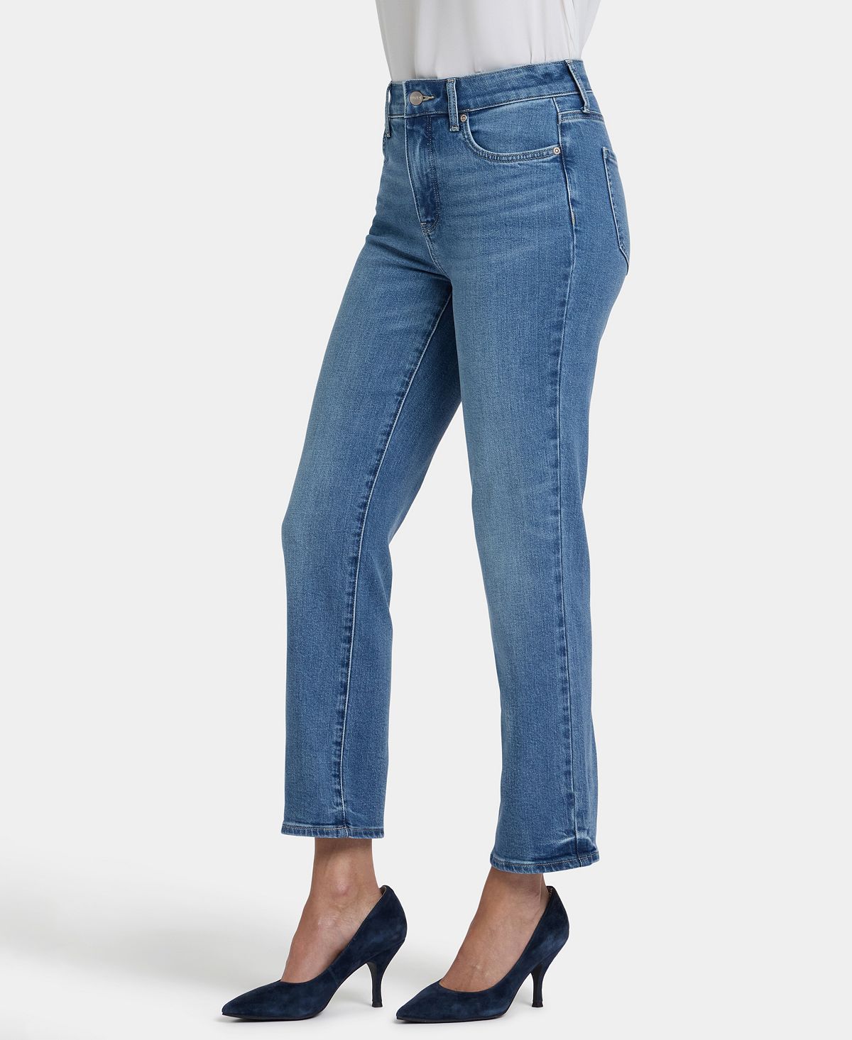 NYDJ Women's High-Rise Marilyn Straight Ankle Jeans view 3 — MAYCSS fashion products