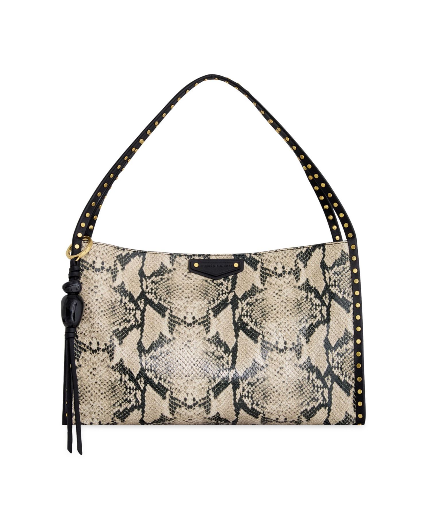 Dylan Medium Leather Snake Shoulder Handbag