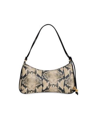 Reina Small Leather Snake Shoulder Handbag